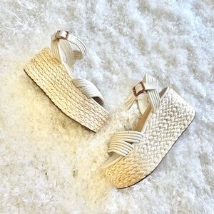 Platform espadrilles Sandals Veronica beard loeffler blanco Manola zeppa livia